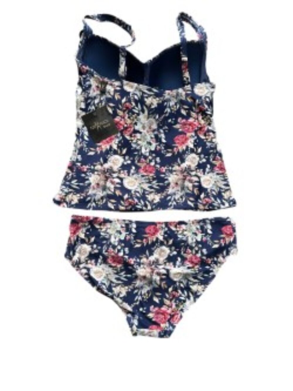 NWT Nip Tuck Navy Floral Interlude Joanne Tankini 10 - Picture 3 of 6